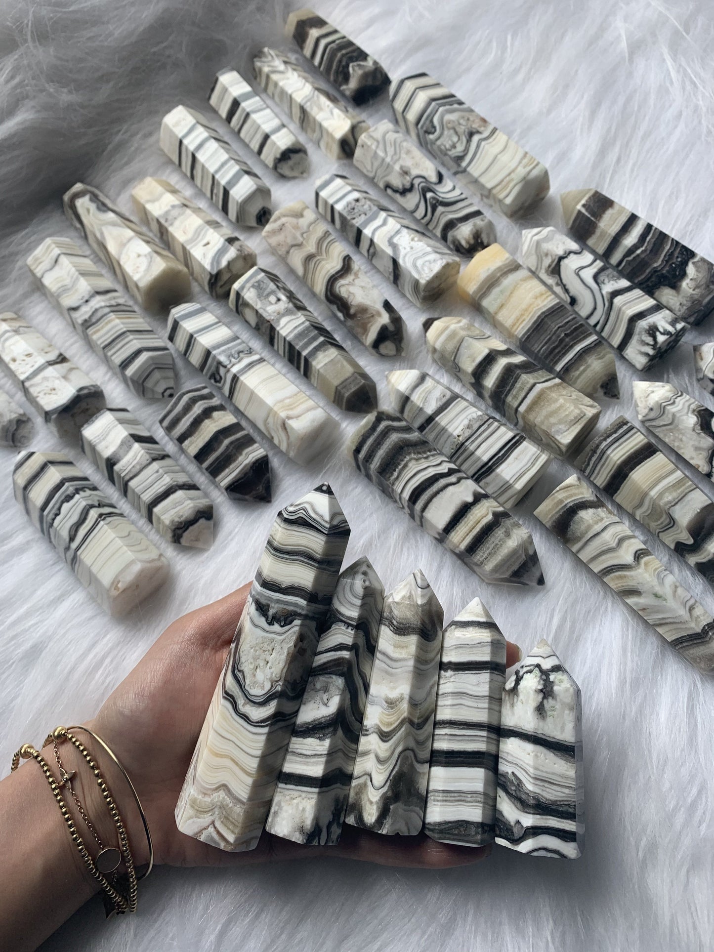 Zebra Calcite Point