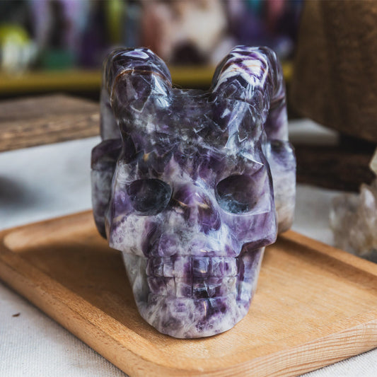Dream Amethyst Sheep Skull