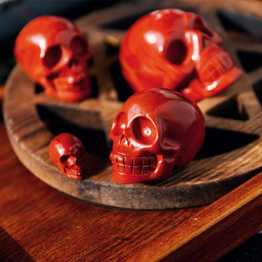 2" Red Jasper Skull