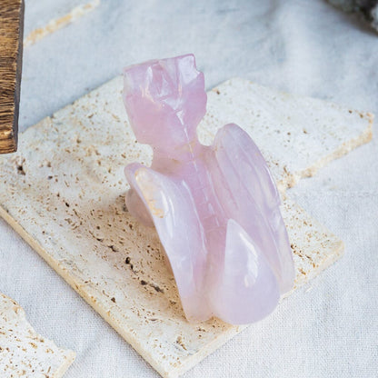 Blue Rose Quartz Flying Dragon