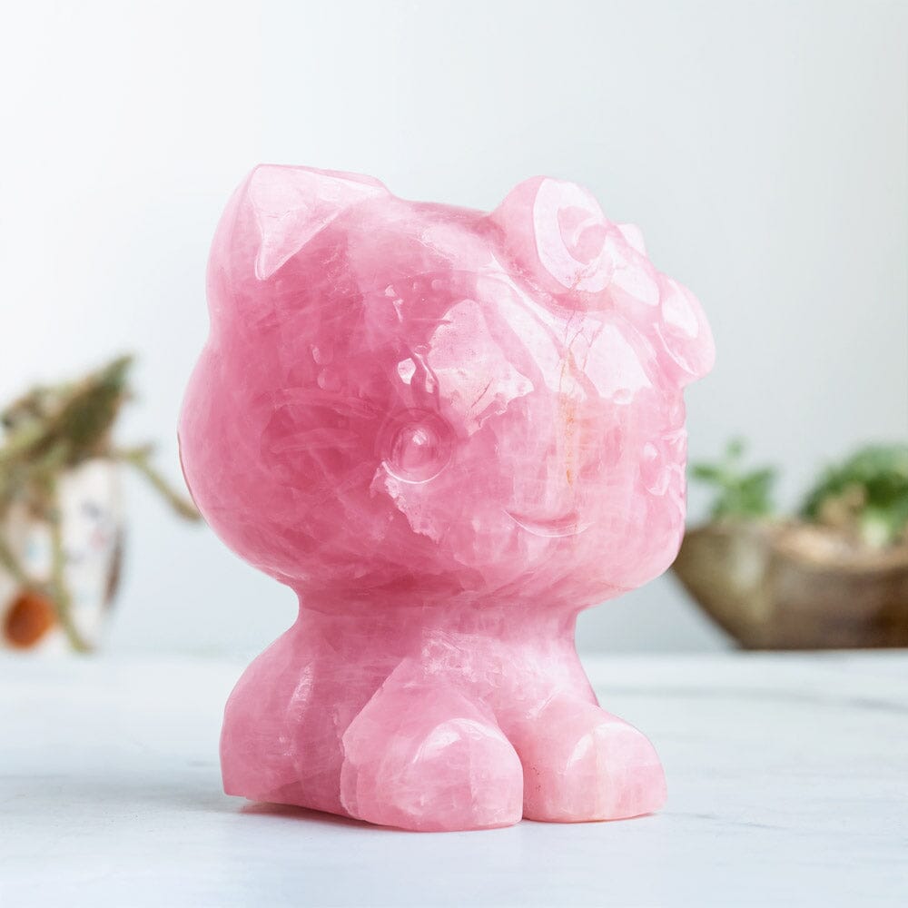 Big Rose Quartz Hello Kitty