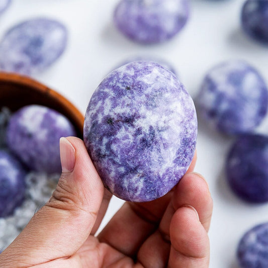 Lepidolite Palm stone