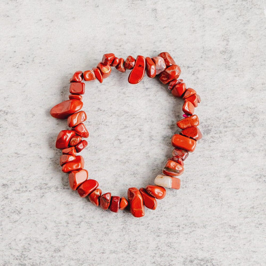 【Chips Bracelet 】Red Jasper