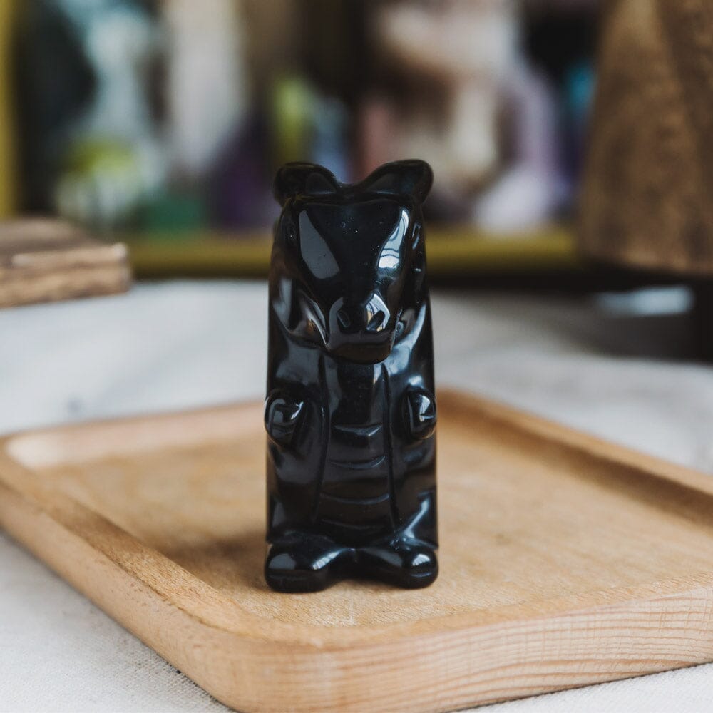 Black Obsidian Dinosaur