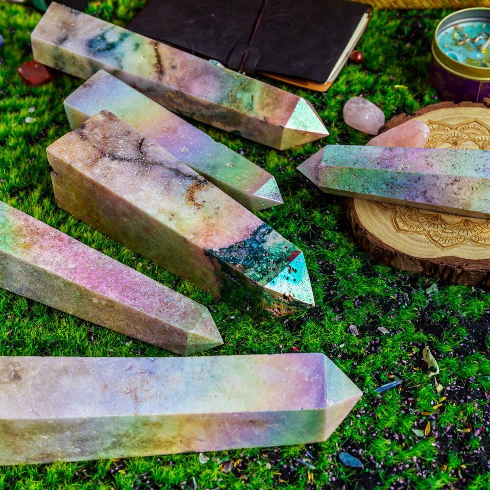 Aura Pink Amethyst Point
