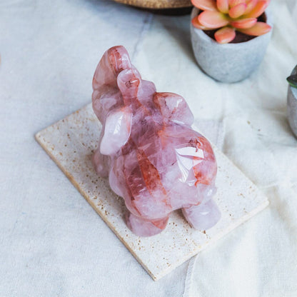 4" Fire Quartz Elephant