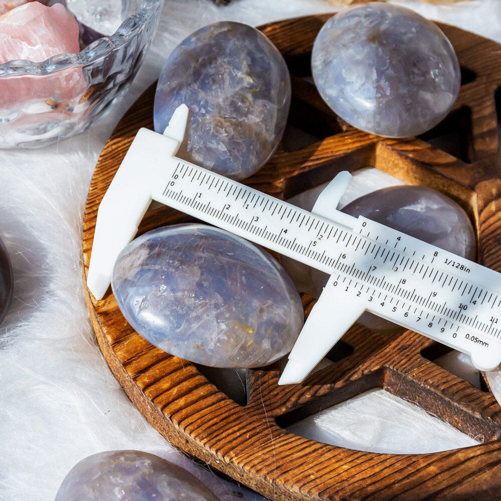 Blue Rose Quartz Palm Stone