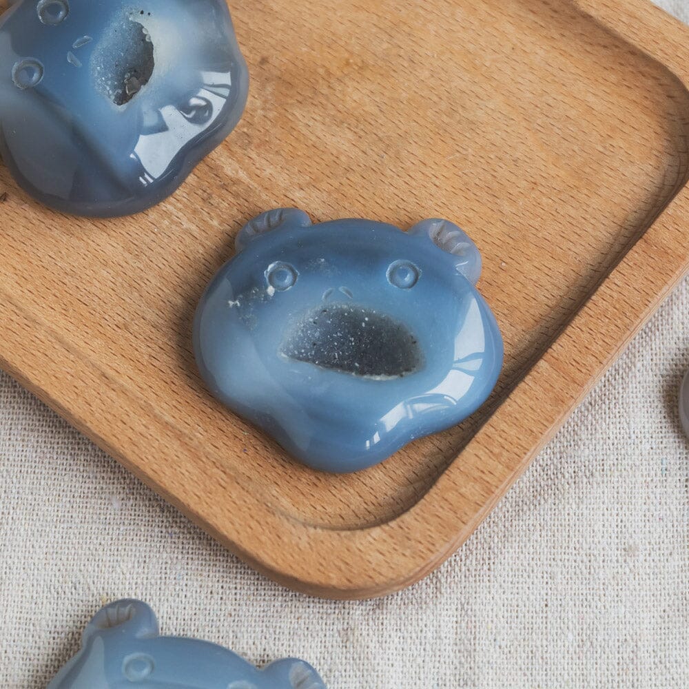 Druzy Agate Bear Slice
