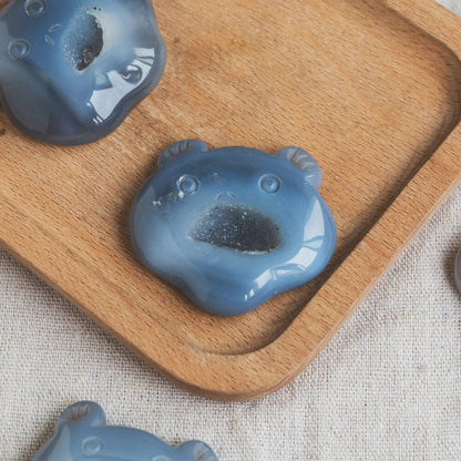 Druzy Agate Bear Slice
