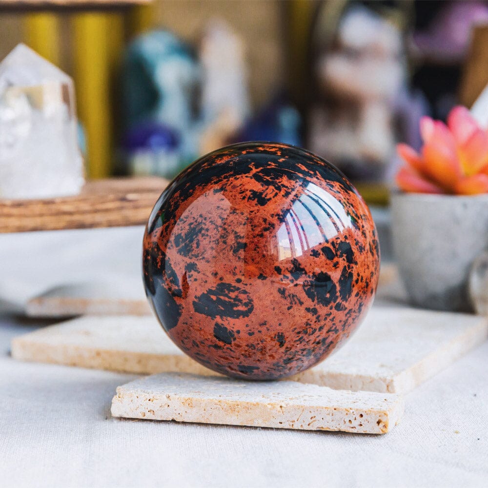 Mahogany Obsidian Sphere