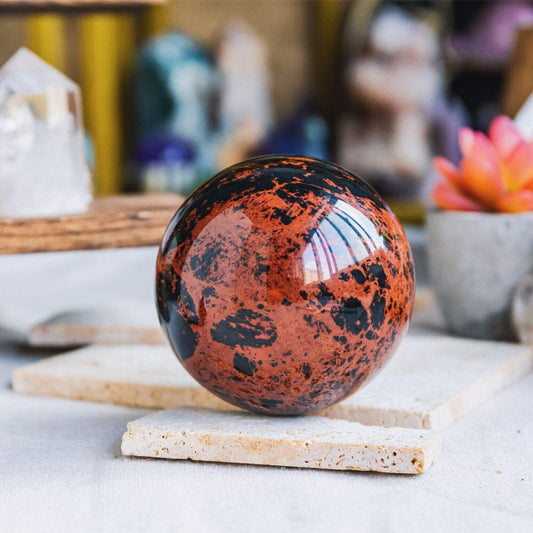 Mahogany Obsidian Sphere
