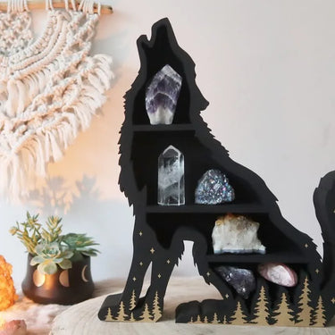 Handmade Wolf Crystal Shelf