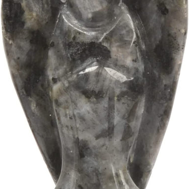 Justinstones Carved Black Obsidian Gemstone Peace Angel Pocket Guardian Angel Healing Statue 2 inch
