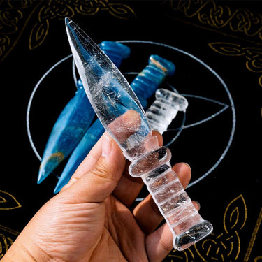 Clear Quartz & Blue Onyx Dagger/Knife