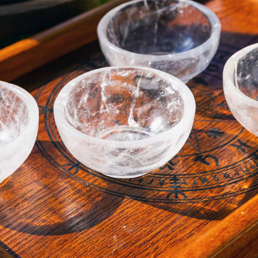 Clear quartz & Blue onyx small cup