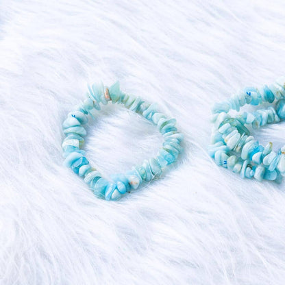 【Chips Bracelet 】Aquamarine
