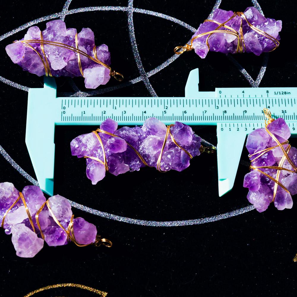 Amethyst cluster pendant
