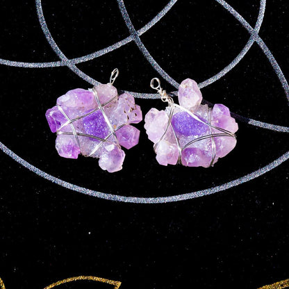 Amethyst cluster pendant