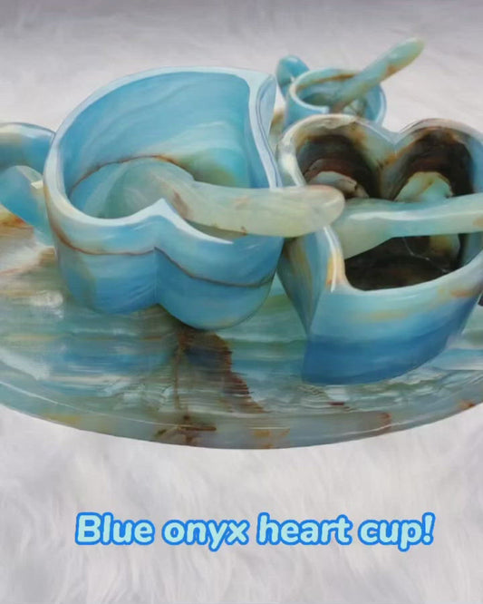 Blue Onyx Heart Mug/Cup