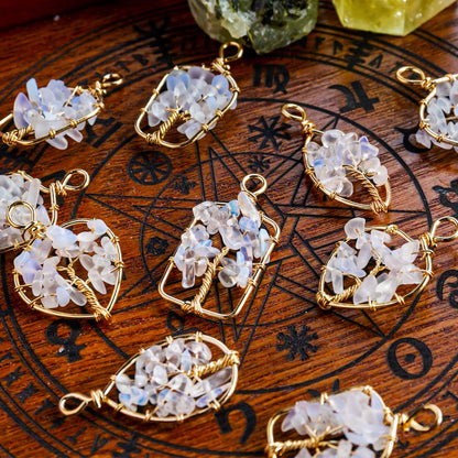 Opalite cluster pendant